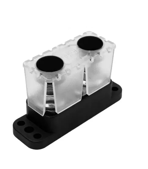 EGIS 6252-200 PowerBar Dual M10 (3/8) Studs - 250A w-Cover Retail Pack