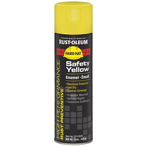 Rust-Oleum RSOV2143838 Spray Paint V2100 High Performance 15 oz Safety Yellow