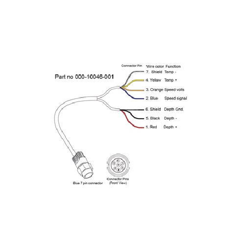 Lowrance 000-10046-001 Pigtail Bare Wires to Blue Connector