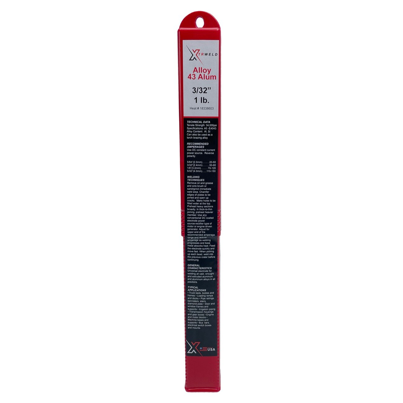 XTRweld Select XTRSE308L16093-1DP Filler Metal XTR Select 308L-16 12 Inch