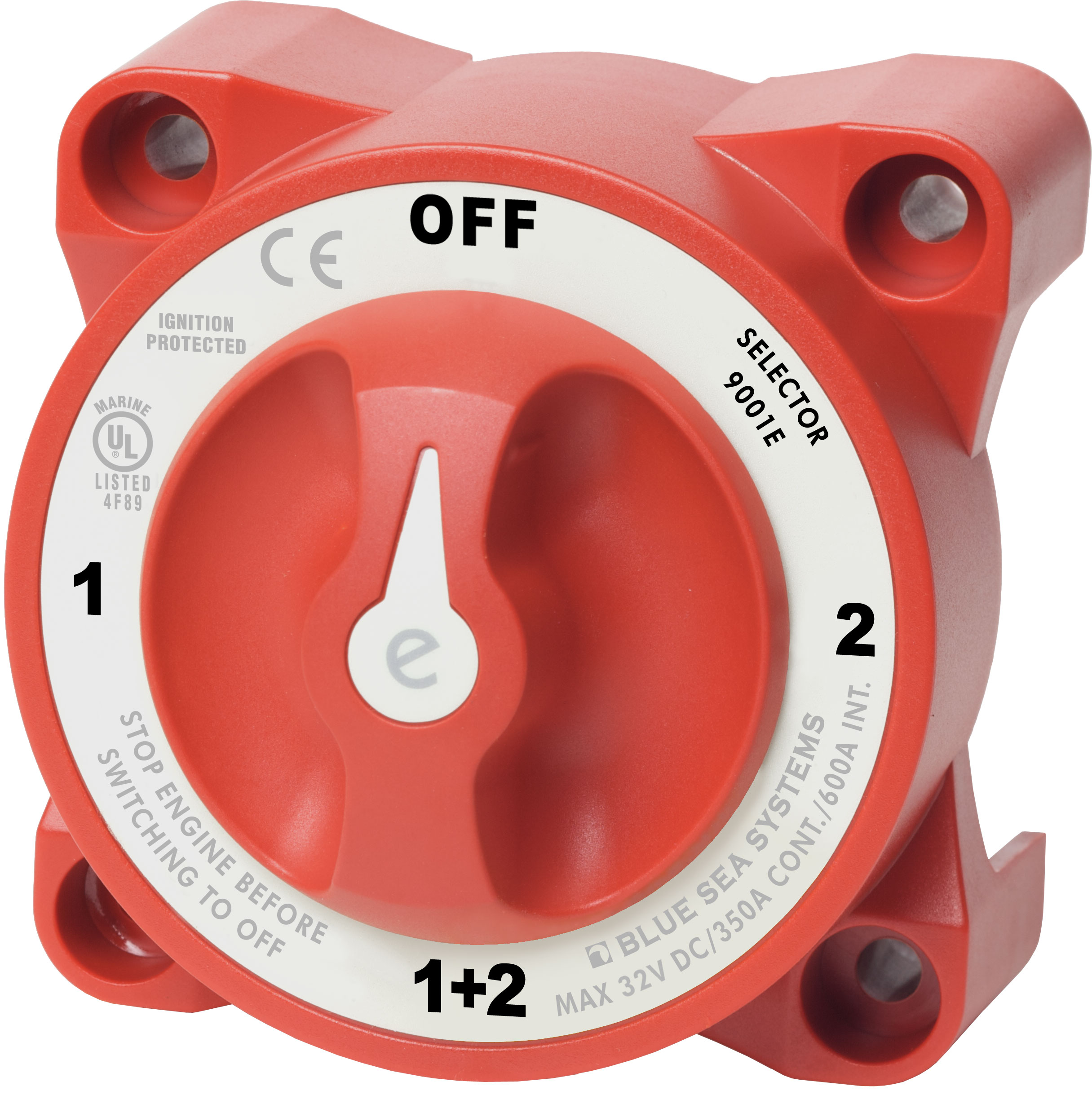 Blue Sea 9001e-BSS E-Series Battery Switch 1-Off-2-Both