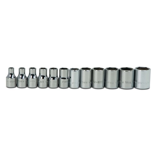 Williams SNPMSM-12HRC Socket Set 1/4 Inch High-Polished Chrome Shallow 12 Point