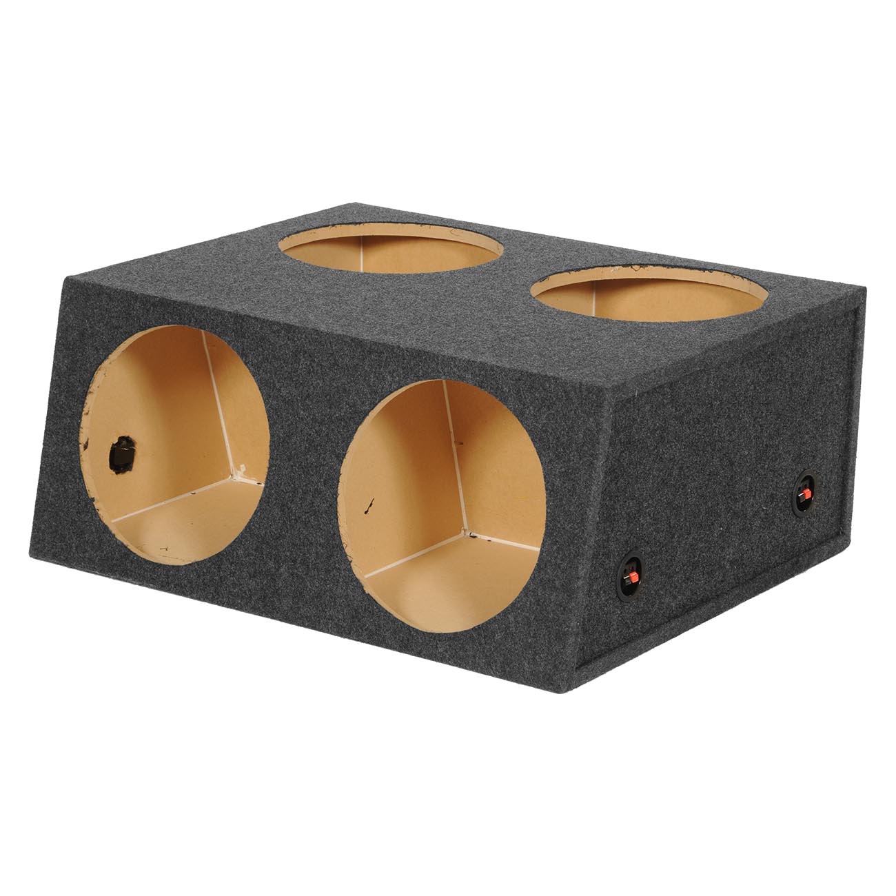 QPower Quad 12" Sealed Empty Angled Front Woofer Enclosure
