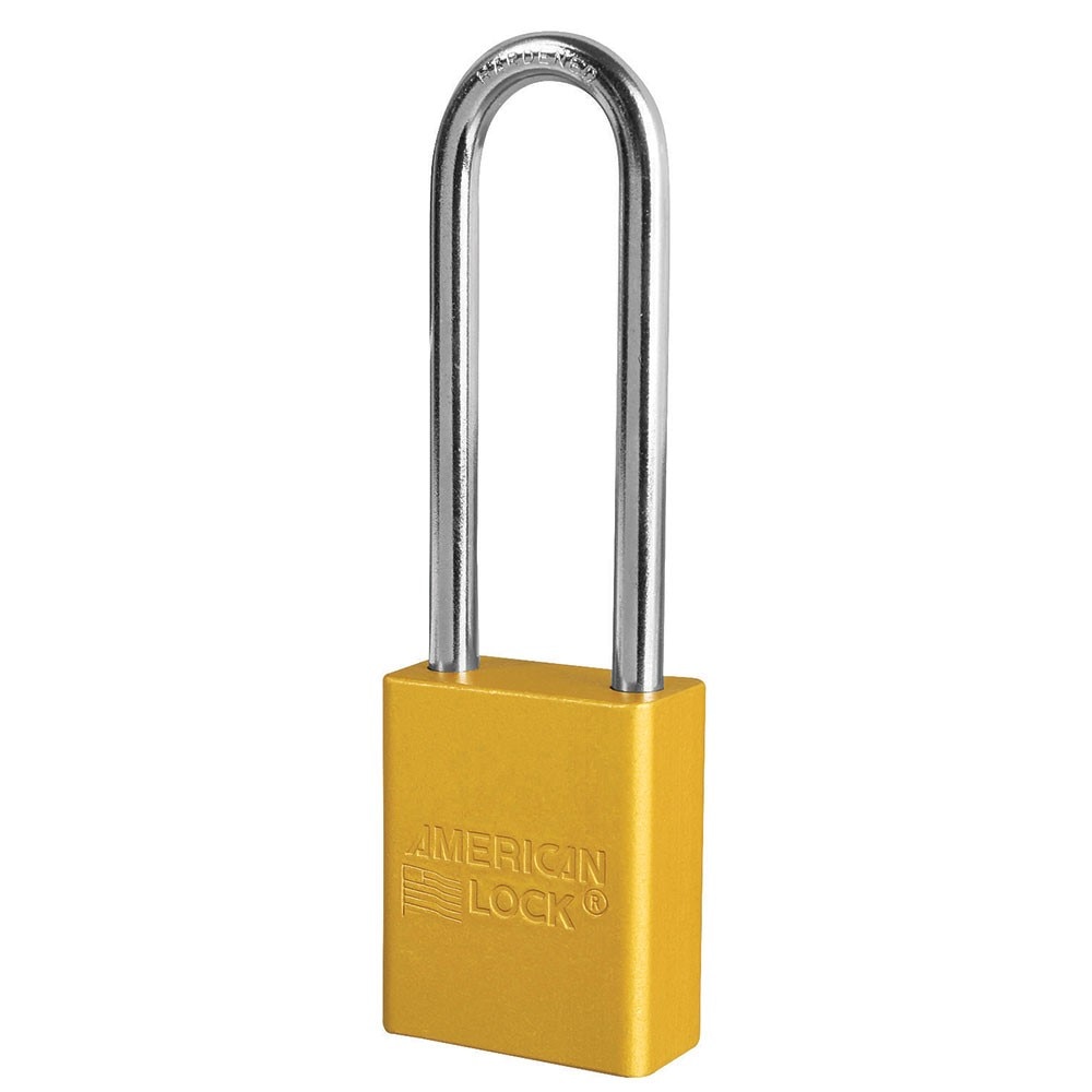 Master Lock MLSA1107KA-YLW Anodized Aluminum Safety Padlock Keyed Alike Yellow
