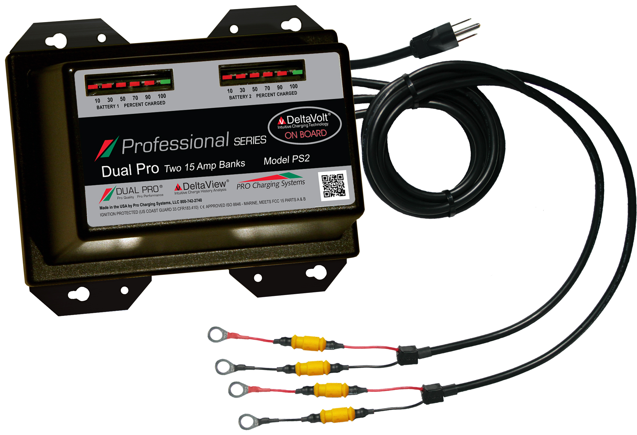 Dual PS2 Pro Battery Charger 2 Bank 30 Amps