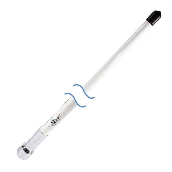 Shakespeare QC-4-T Quick Connect 4ft VHF Antenna Chrome Ferrule Packed in Tube