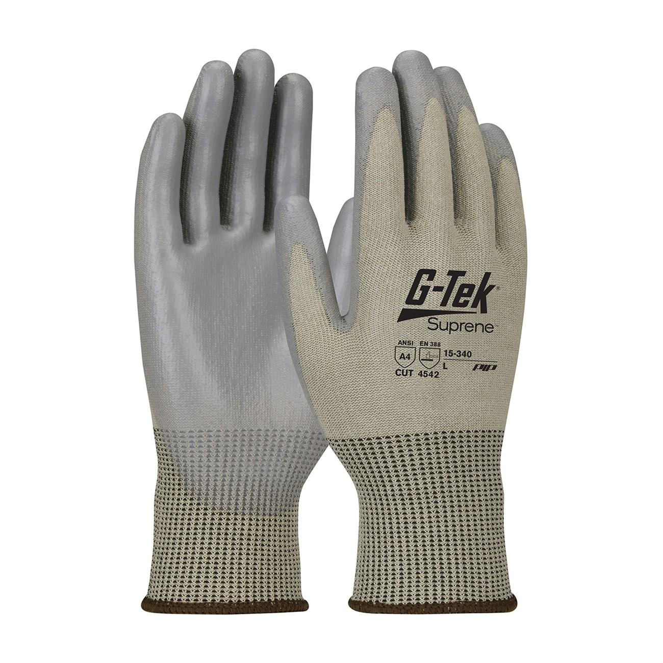 PIP PIN15-340/XS G-Tek Suprene Seamless Knit Blended Glove X-Small Tan/Gray