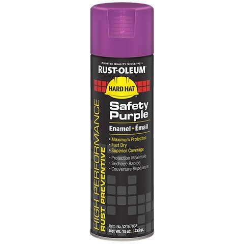 Rust-Oleum RSOV2167838 Spray Paint V2100 High Performance 15 oz Safety Purple