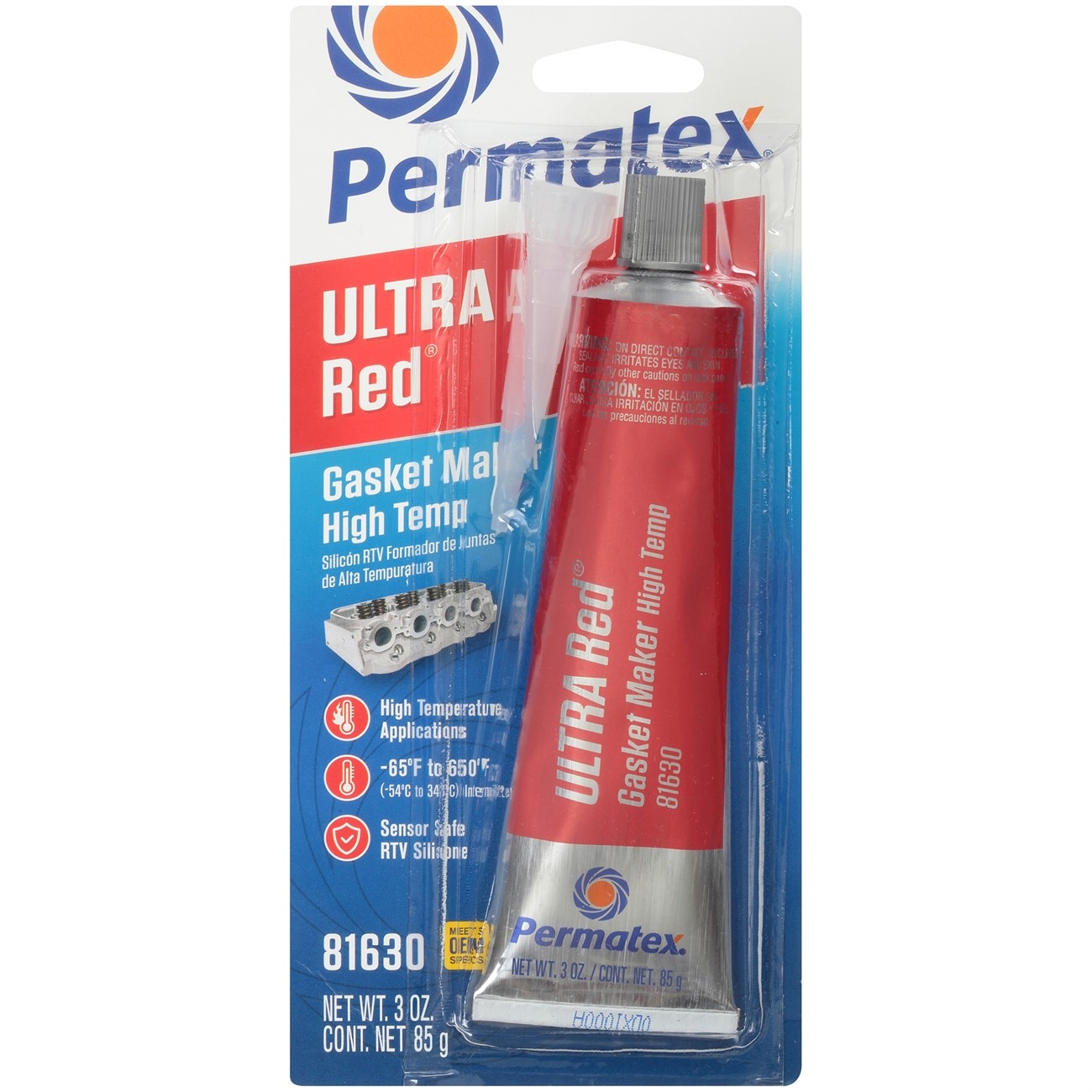 Permatex PER81630 3.35 Oz. Red Silicone Gasket Maker