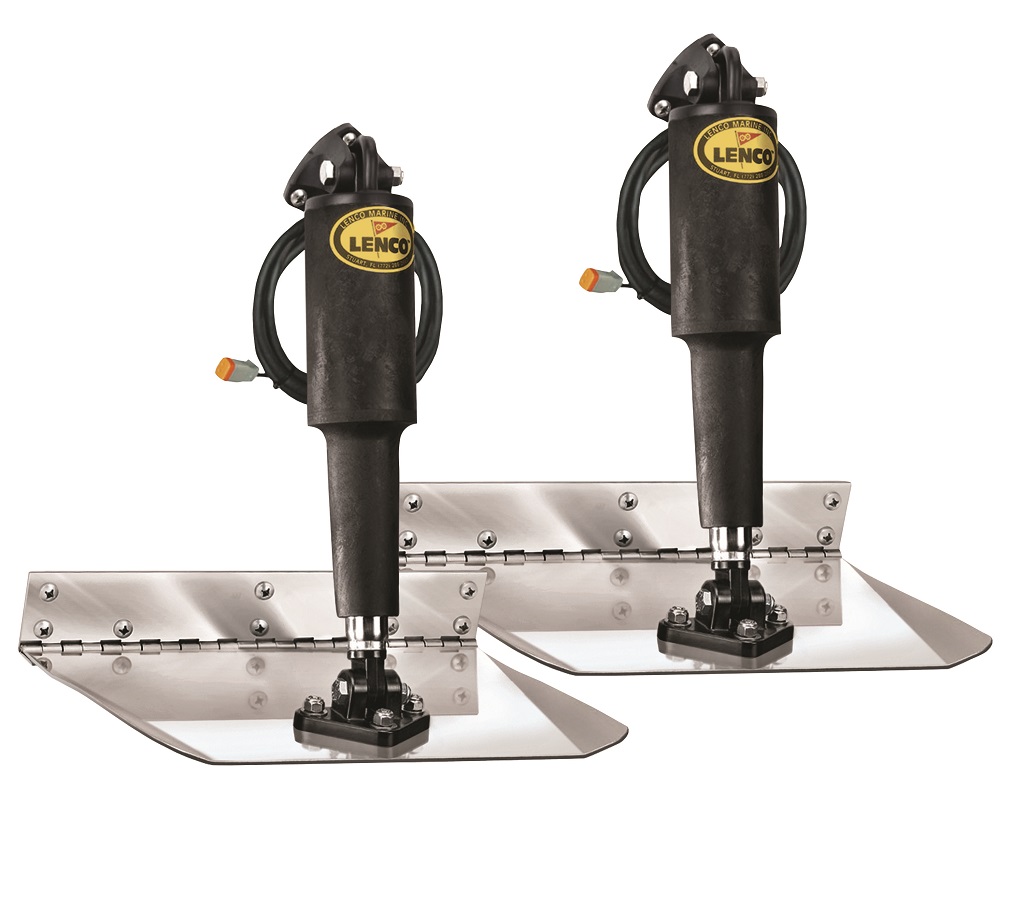Lenco 15113-101 9inx12in Standard Mount Trim Tab Kit 12v Electro Polished
