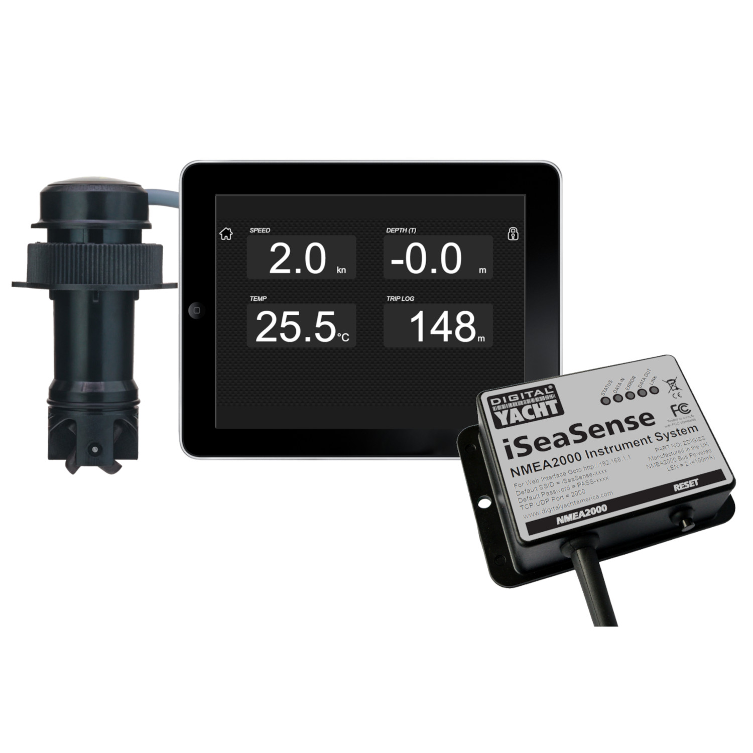 Digital Yacht ZDIGISSPK1 ISEASENSE Speed/Depth/Temp Pack