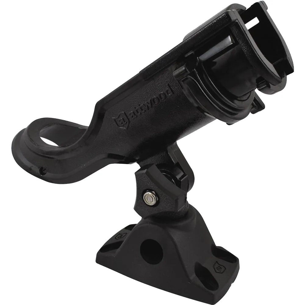 Attwood 5009-4 Heavy Duty Adjustable Bl;ack Rod Holder with Combo Mount