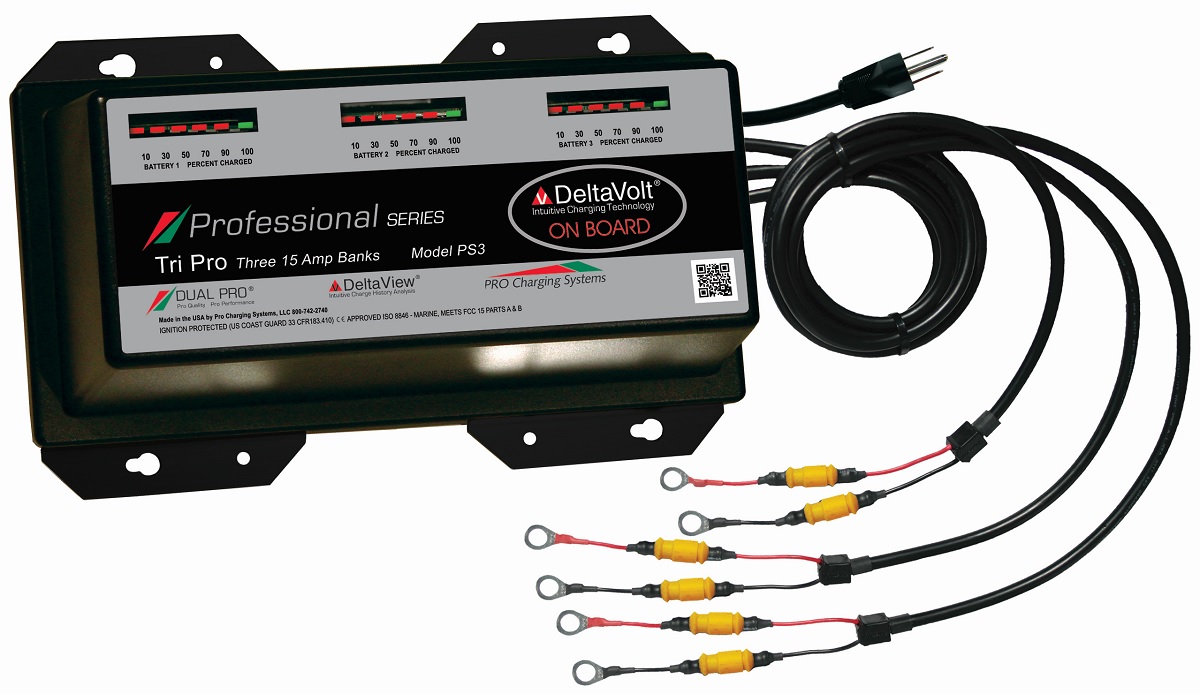 Dual PS3 Pro Battery Charger 3 Bank 45 Amps