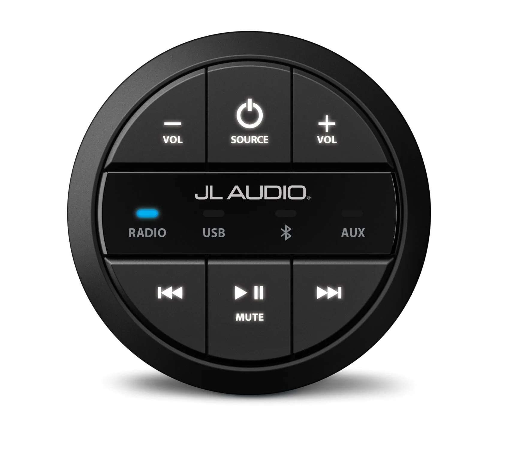 JL Audio 010-03131-00 MMR-20-BE Round Wired Remote for MediaMaster