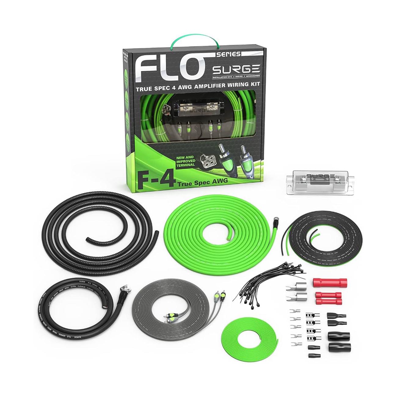 Atrend Surge Flo Series 4 Gauge Amplifier Wiring Kit