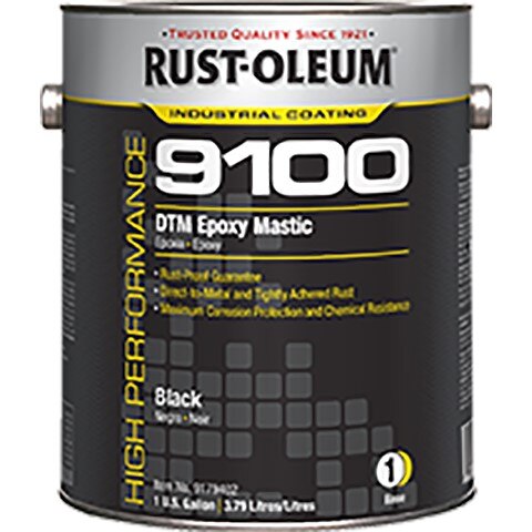 Rust-Oleum RSO9179402 Coating 9100 High Performance 1 gal Black Gloss