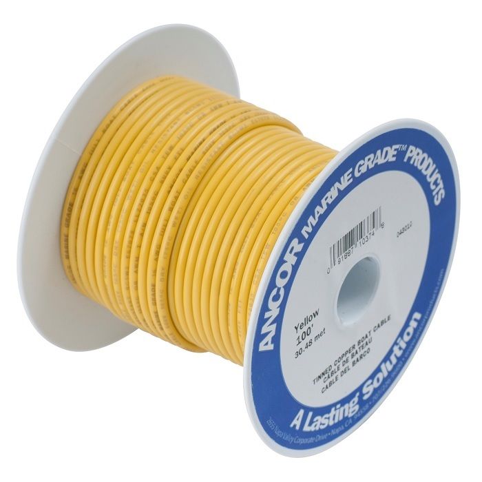 Ancor 109010 #10 Yellow 100ft Spool Tinned Copper