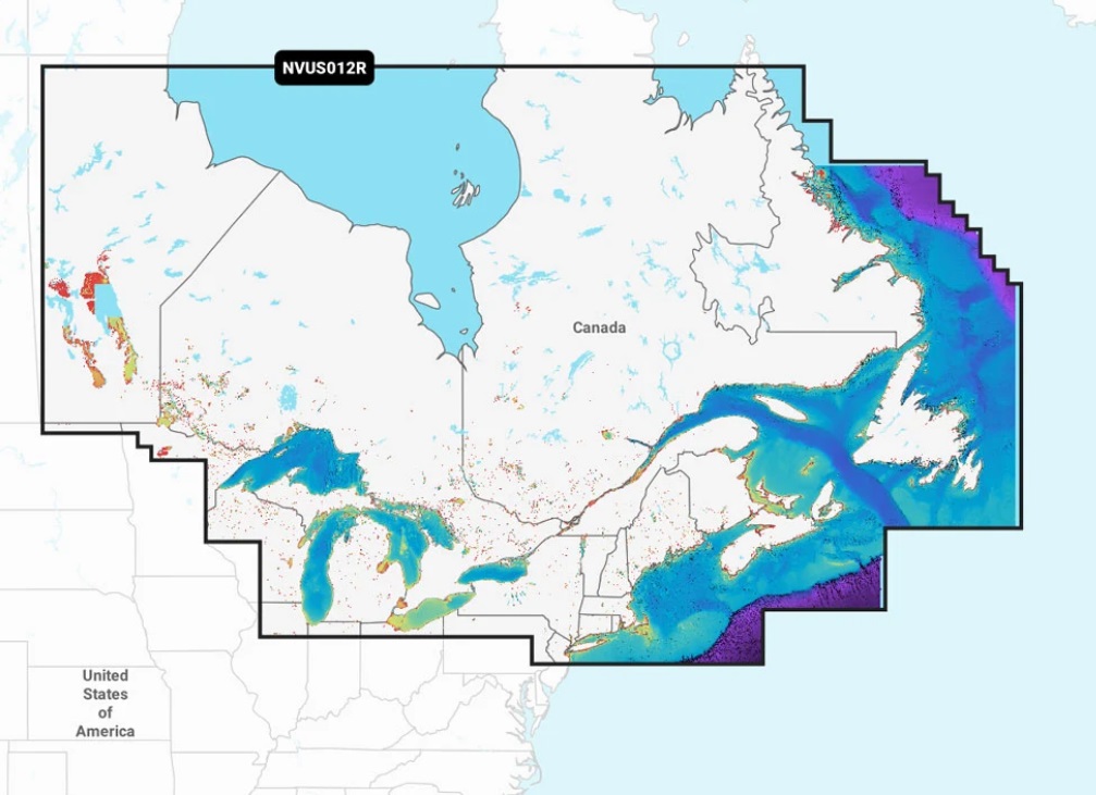 Garmin 010-C1484-00 NVUS012R Navionics+ Vision+ Canada East & Great Lakes MicroSD