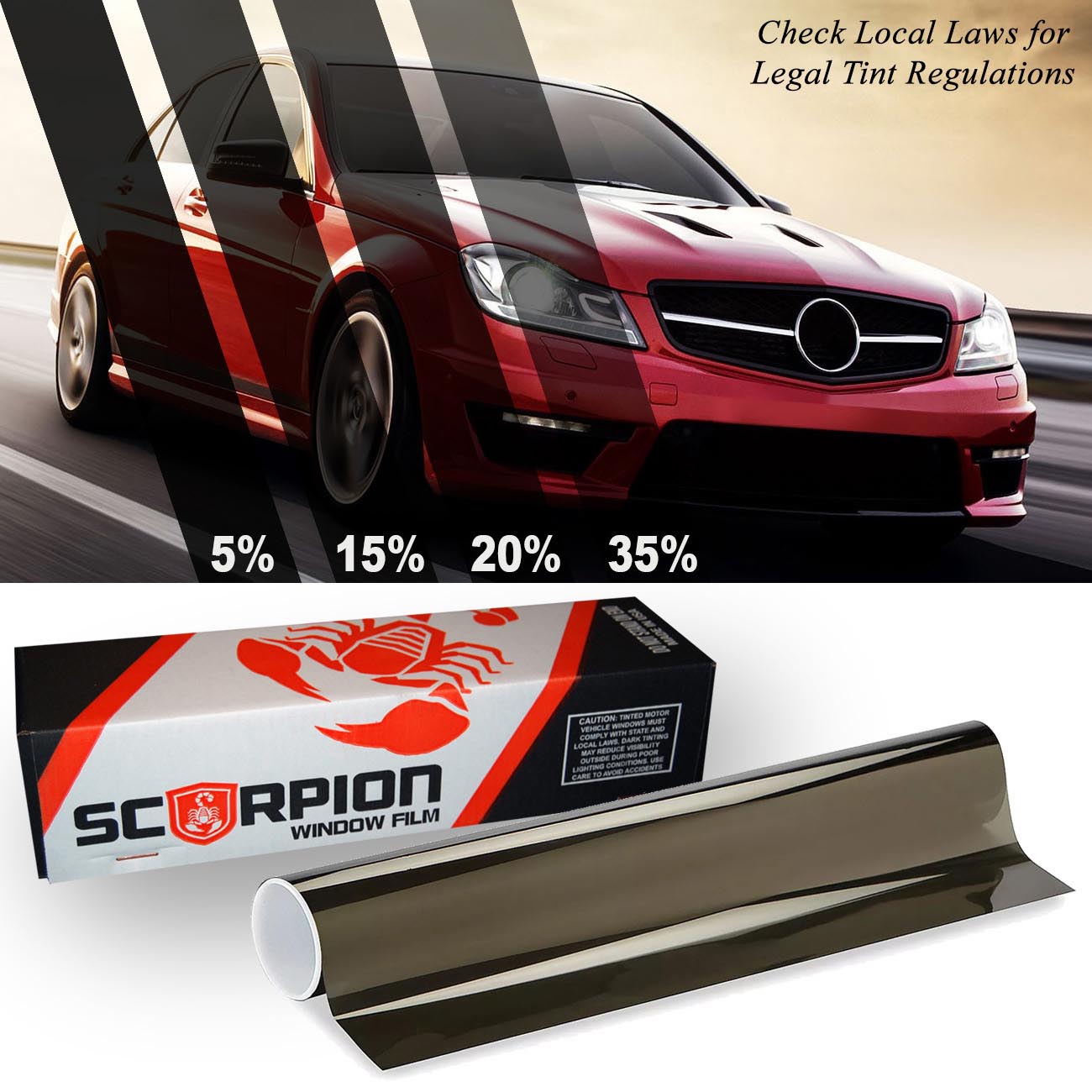 Scorpion Window Tint Carbon Series Dual-Ply 20% 24″ x 100′ roll