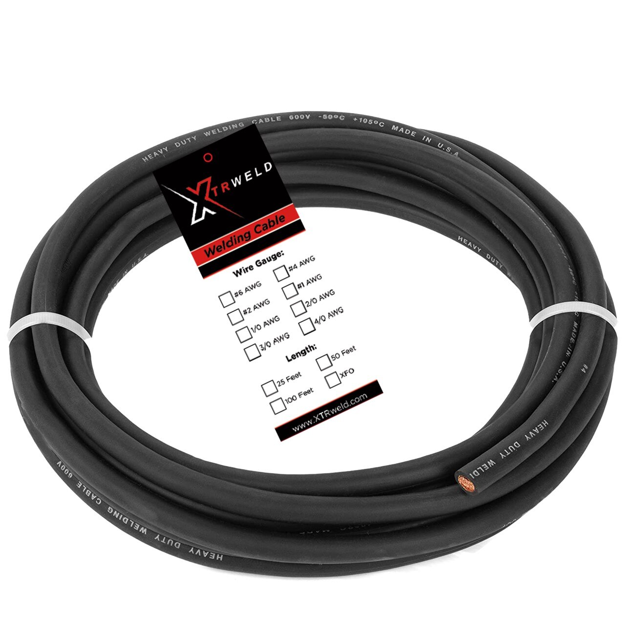 XTRweld Select XTRWCSN1B-50CL XTRweld Cable Select 600V #1 AWG 50ft Black