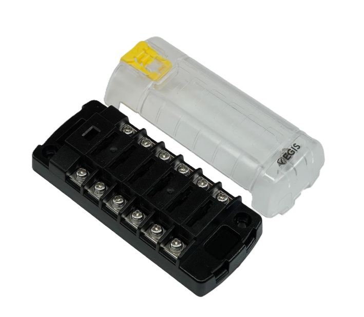 EGIS 8037 RT Fuse Block 6 6 Independant Circuits with Cover