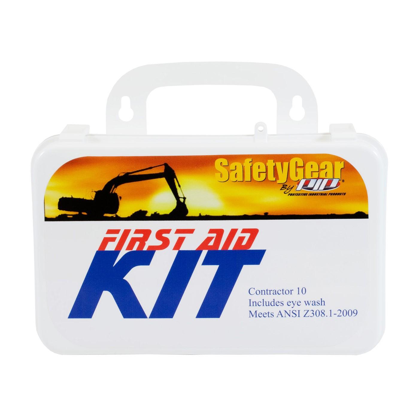 PIP PIN299-13285 Contractor First Aid Kit 10 Person Plastic Box Gasketed