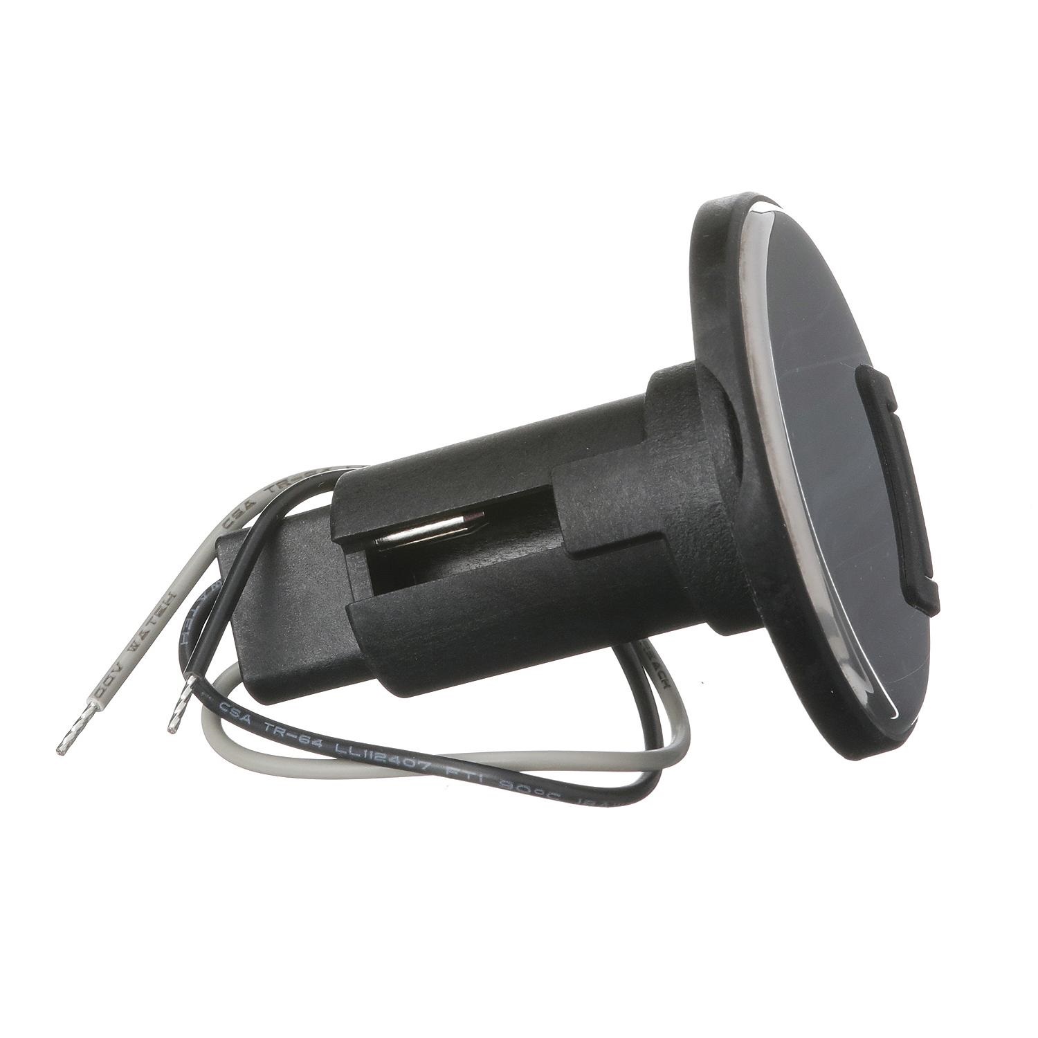 Attwood 910R2PSB-7 910R Series Round Base 2-Pin Over Mold 306 Stainless Steel Black Cover