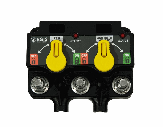 EGIS 8720-1550 XD Dual Flex 2 Automatic Charging Relay with Knobs Tinned Wires