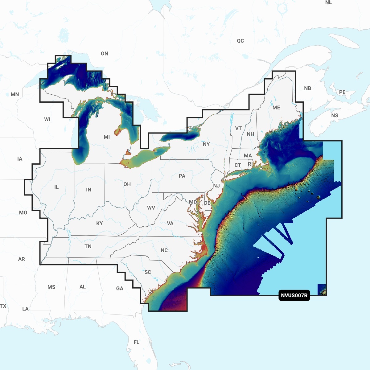 Garmin 010-C1291-00 NVUS007R Navionics+ Vision+ U.S. East MicroSD