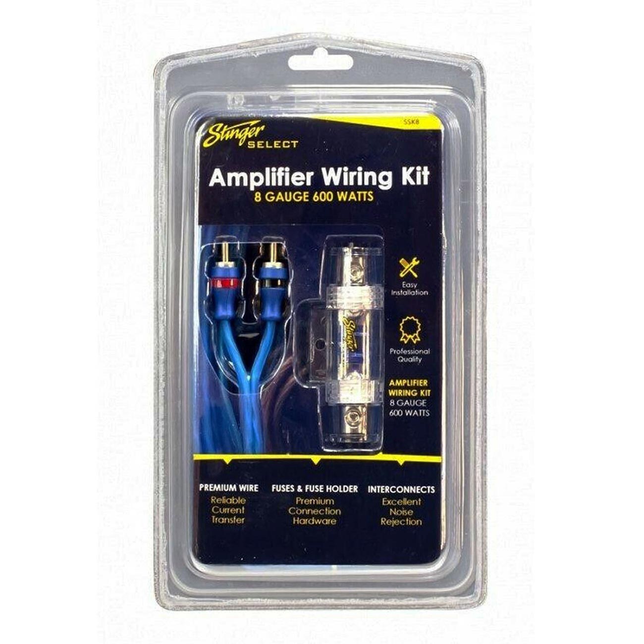 Stinger 8 Gauge Amplifier Wiring Kit CCA Wire - 600 Watts