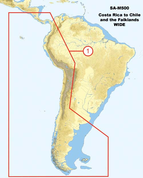 C-MAP SA-M500 SD SA-M500 Max Wide SD Costa Rica - Chile - Falklands