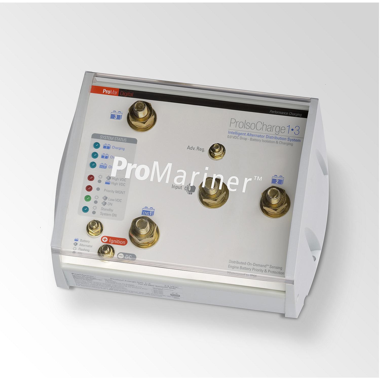 ProMariner 23126 ProIso Charge 250 0 Voltage Loss Isolator 12v 1 Alternator 3 Batteries