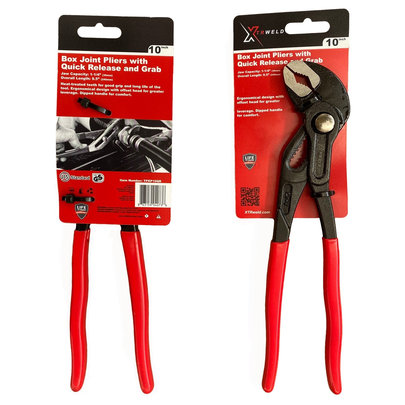 XTRweld XTRTPKP12QR Pliers Groove Joint Quick Release and Grab Function 1.57"