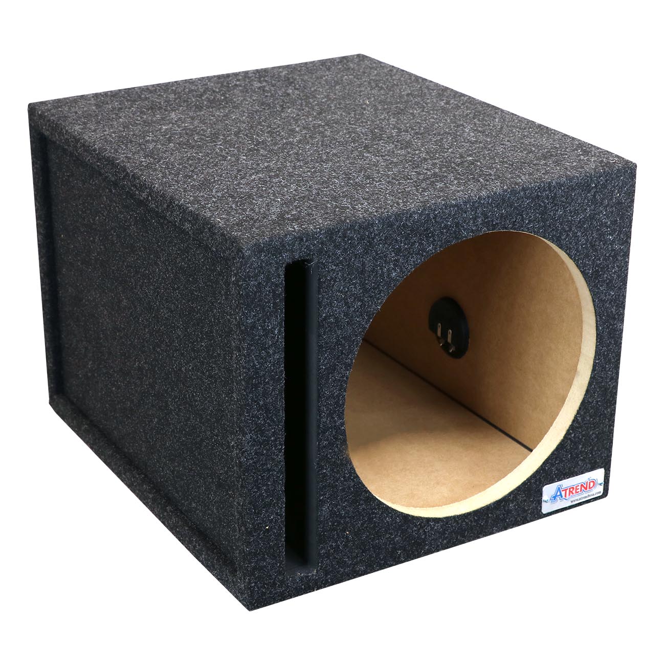 Atrend Single 15" Vented Woofer Enclosure - Charcoal Carpet Covering