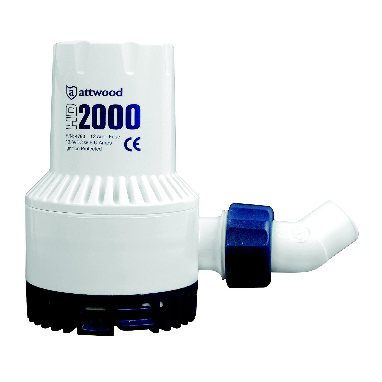Attwood 4760-4 Heavy Duty HD2000 12vDC 7 Amp Bilge Pump