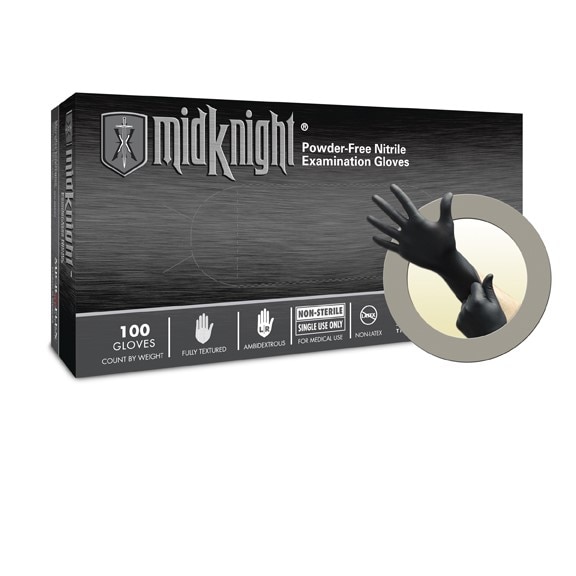 Microflex MFXMK-296-XL Mircoflex MidKnight Powder Free Nitrile Exam Gloves