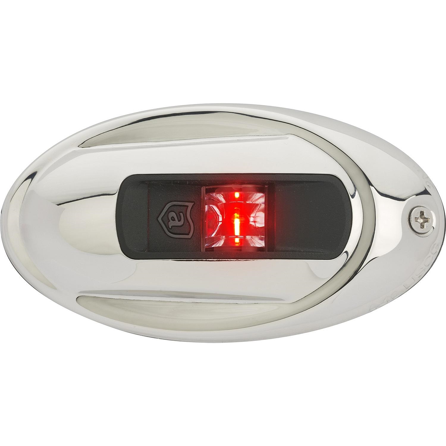 Attwood NV4012SSR-7 LightArmor Eliptical LED Navigation Light 2NM Stainless Steel Red