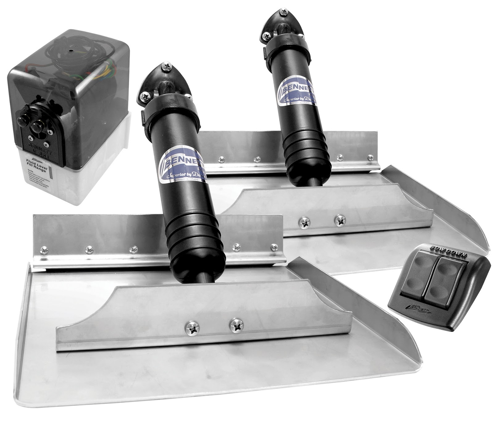 Bennett 1212E 12X12 Trim Tabs W/Euro Waterproof Rocker