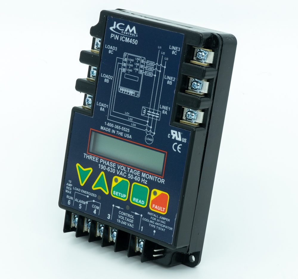 ICM ICM450A 3-Phase Line Voltage Monitor Sensor for HVAC/R Systems