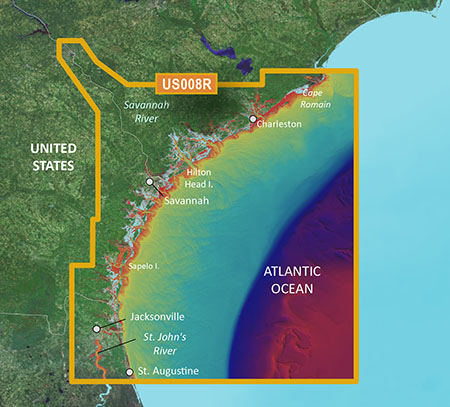 Garmin 010-C0709-00 VUS008R G3 Vision Charleston to Jacksonville