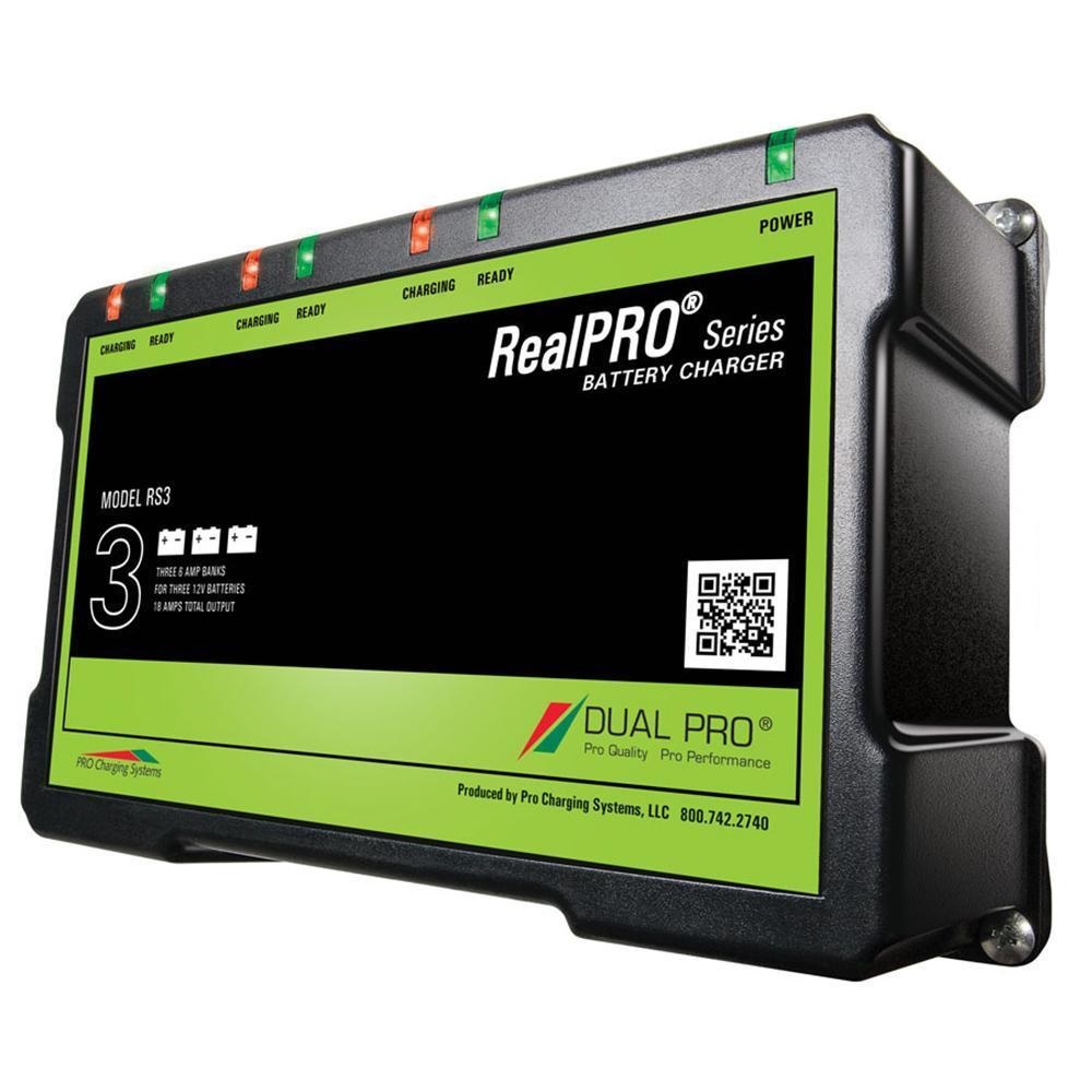Dual RS3 Pro Battery Charger 3 Bank 18 Amps