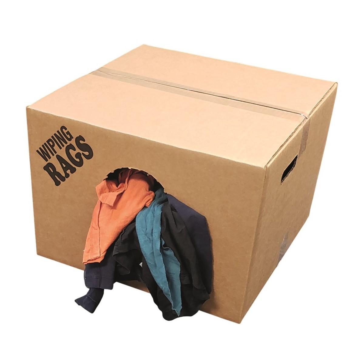 FyterTech NPSWR6010C-50 Z-Rag Bulk Reclaimed Mixed Color Cut T-Shirt Rags