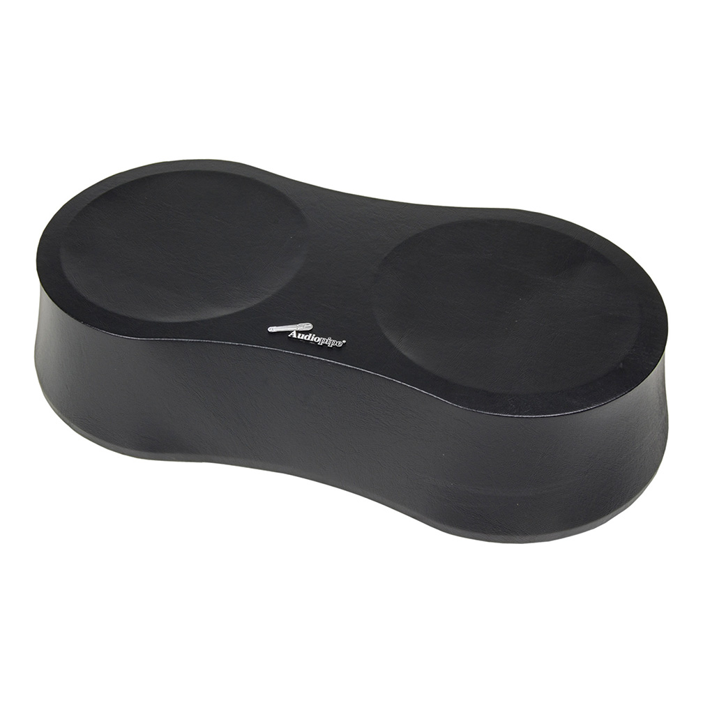 Pipeman*Sold Each* Dual 6" Wood Rear Deck Speaker Pod Black vinyl cover