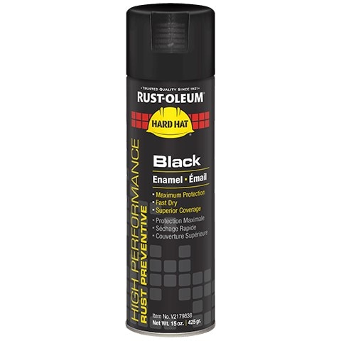 Rust-Oleum RSOV2179838 Spray Paint V2100 High Performance 15 oz Black Gloss
