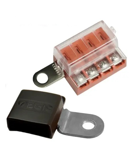 EGIS 8023-04 Ring Terminal Fuse Block and Busbar Kit Battery Mount Retail Pack