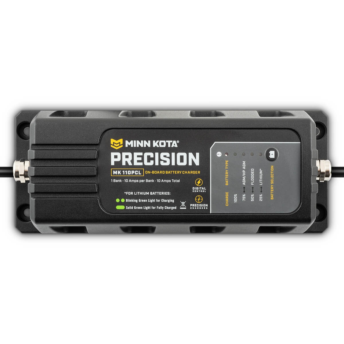 Minn Kota 1831101 MK110PCL Precision Charger 1 Bank 10 Amps