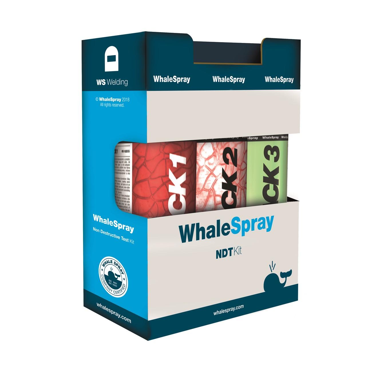 WhaleSpray WSPKIT-NDT4 Ndt Penetrating Liquids Test Kit Crack 1-2-3 3 x 9oz