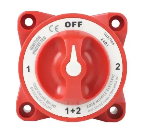 EGIS 2401 e-Series 350A Battery Selector Switch Off/1/Both/2