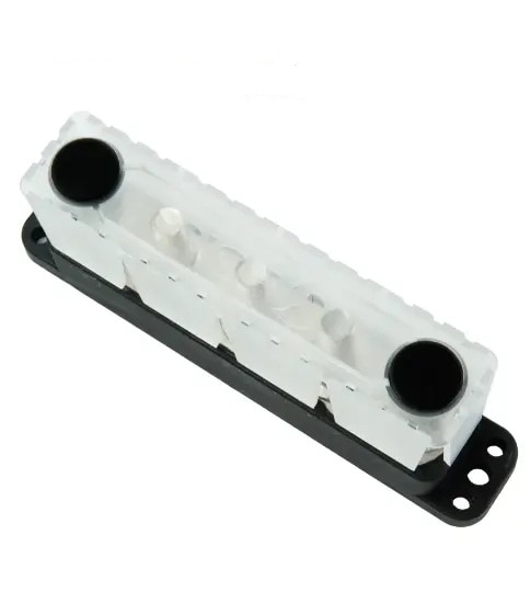 EGIS 6601-500 PowerBar Five M10 (3/8) Studs - 600A w-Cover Retail Pack