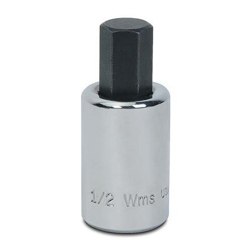 Williams SNPSA-16A Socket Bit 1/2 Inch High-Polish Chrome Hex 31/32 Inch